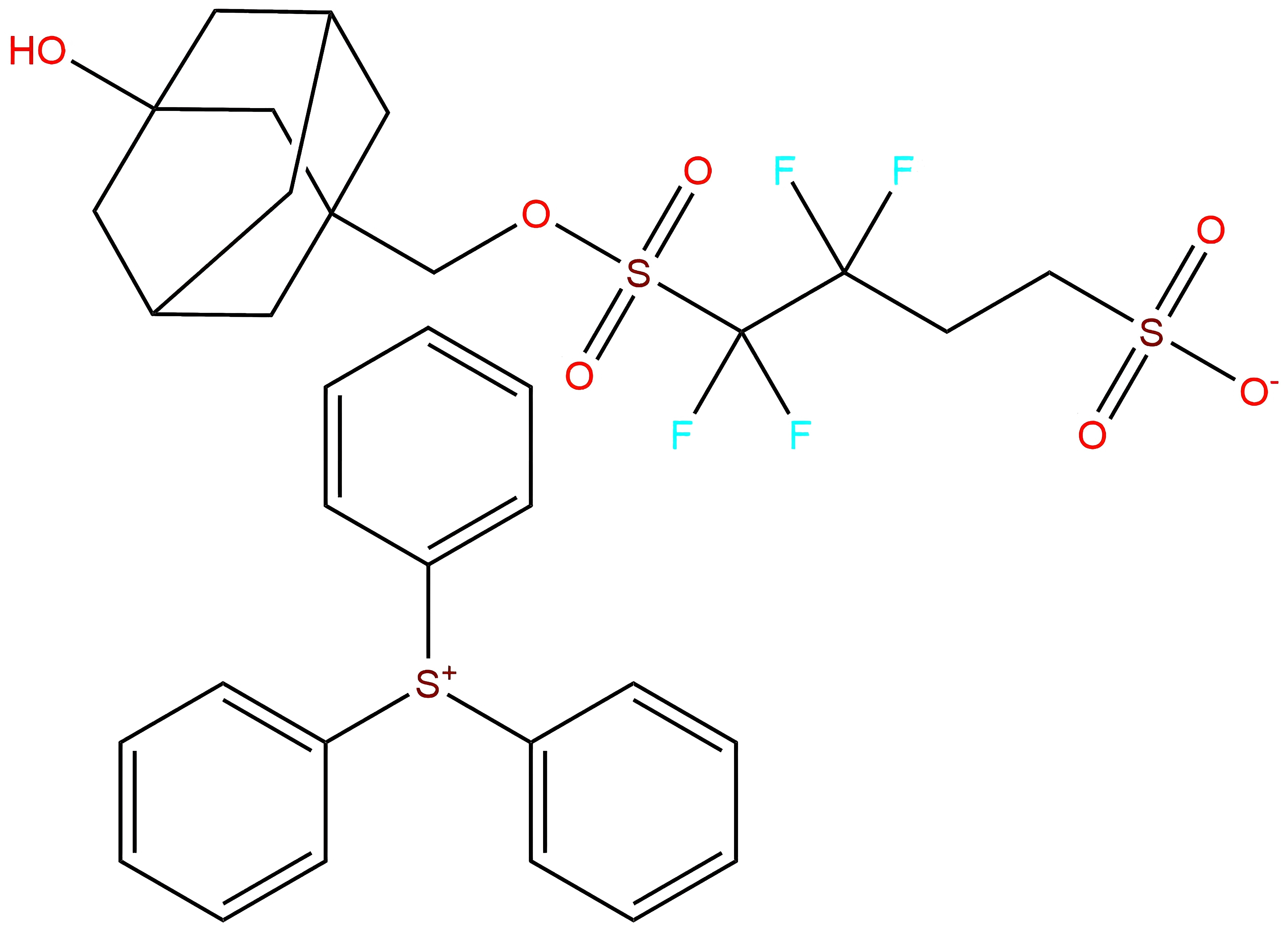 电子级 三苯基锍,1-[(3-羟基三环[3.3.1.13,7]癸-1-基)甲基]1,1,2,2-四氟-1,4-丁二磺酸盐 (1:1)